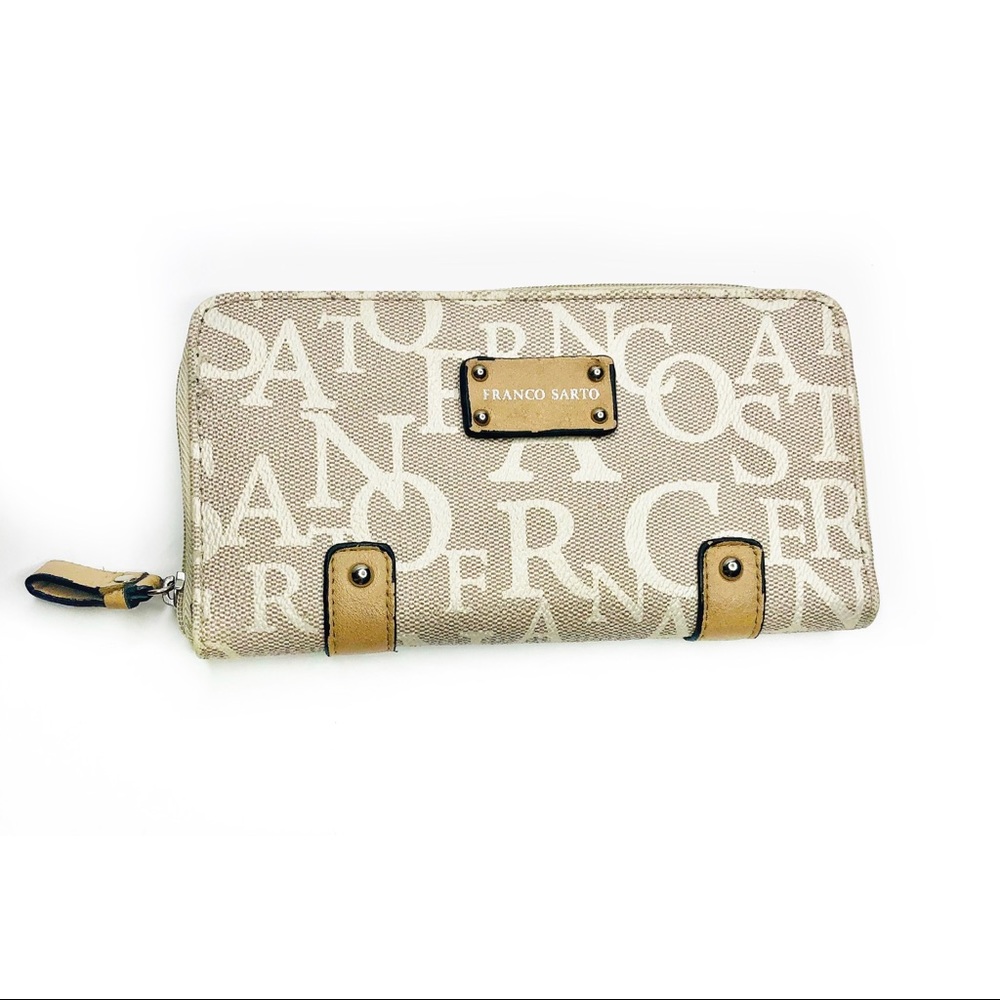 Franco Sarto Catherine Check Wallet Tan & Cream